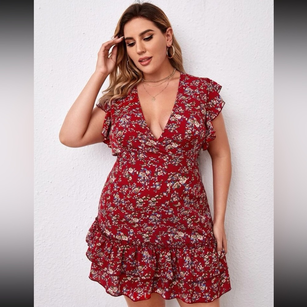 SHEIN - ruffle backless dress